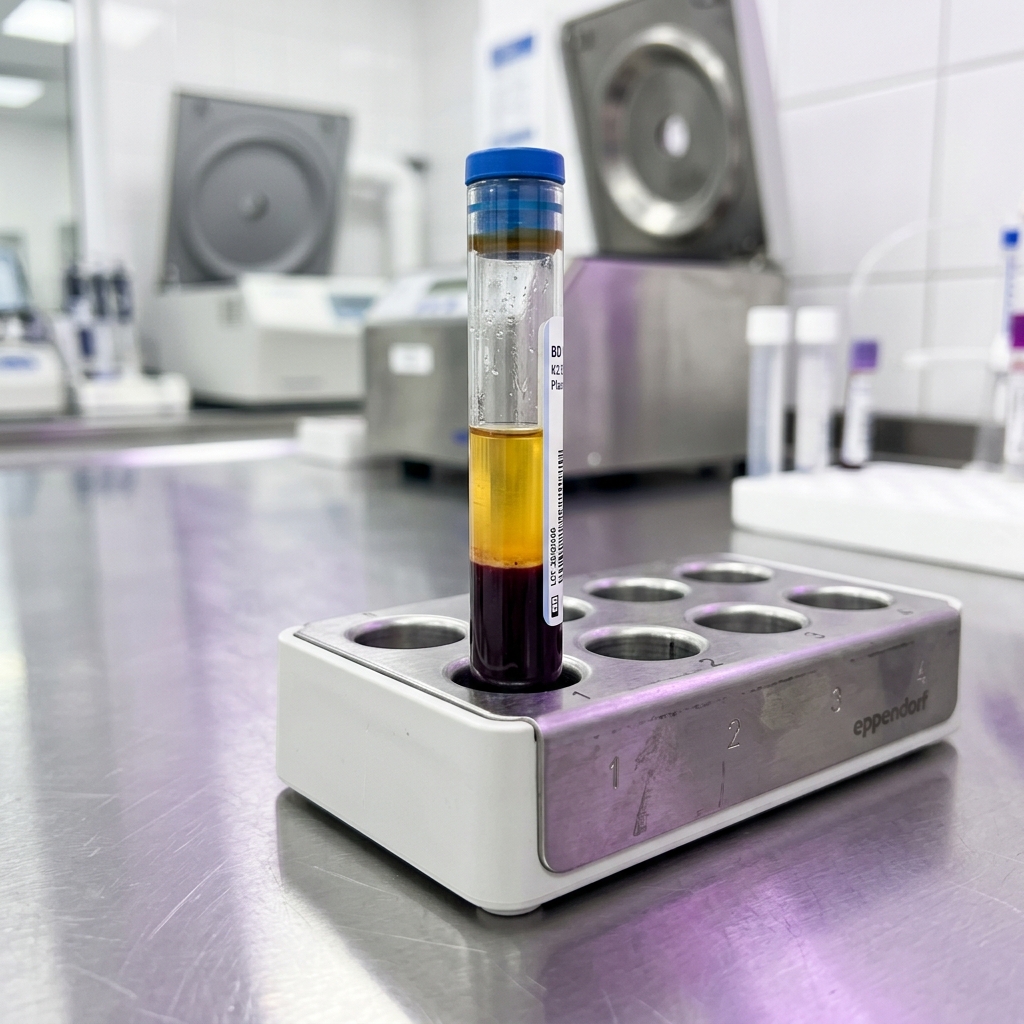 لوله خون و دستگاه سانتریفیوژ برای تهیه PRP و PRF از خون خود فرد
